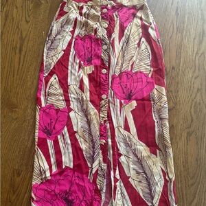 Floral Button-Down Maxi Skirt